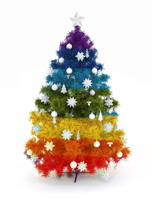 Tęczowa choinka